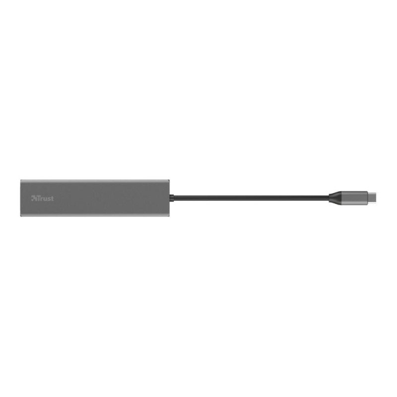 Trust Halyx Fast USB-C Hub & Card reader Aluminium (24191)