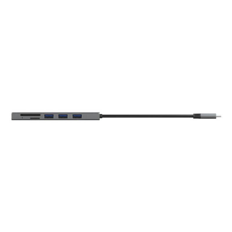 Trust Halyx Fast USB-C Hub & Card reader Aluminium (24191)