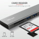 Trust Halyx Fast USB-C Hub & Card reader Aluminium (24191)