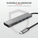 Trust Halyx Fast USB-C Hub & Card reader Aluminium (24191)