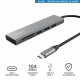 Trust Halyx Fast USB-C Hub & Card reader Aluminium (24191)