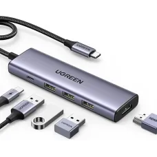 USB-хаб UGREEN CM511 5-in-1 USB-C Multifunction Adapter (15597)