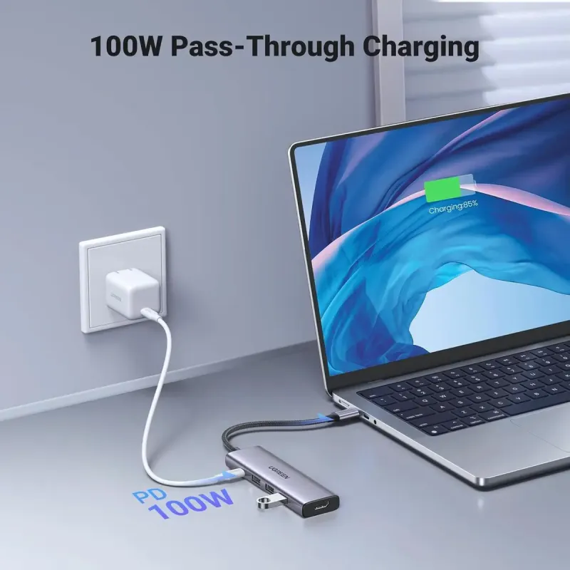 USB-хаб UGREEN CM511 5-in-1 USB-C Multifunction Adapter (15597)