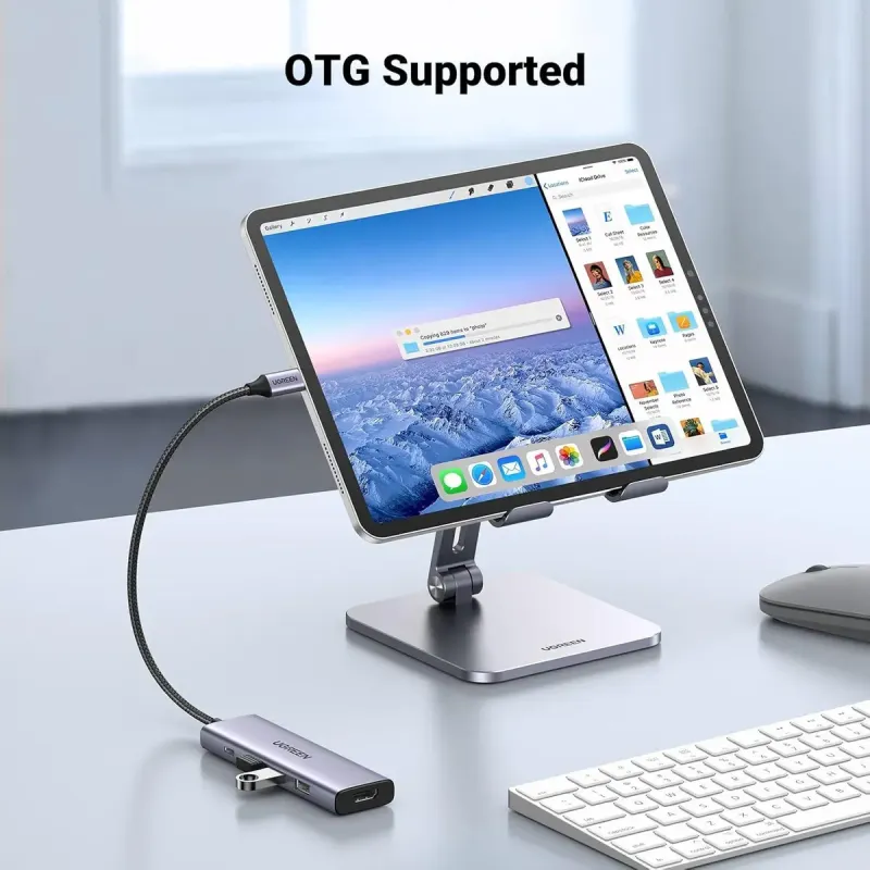 USB-хаб UGREEN CM511 5-in-1 USB-C Multifunction Adapter (15597)