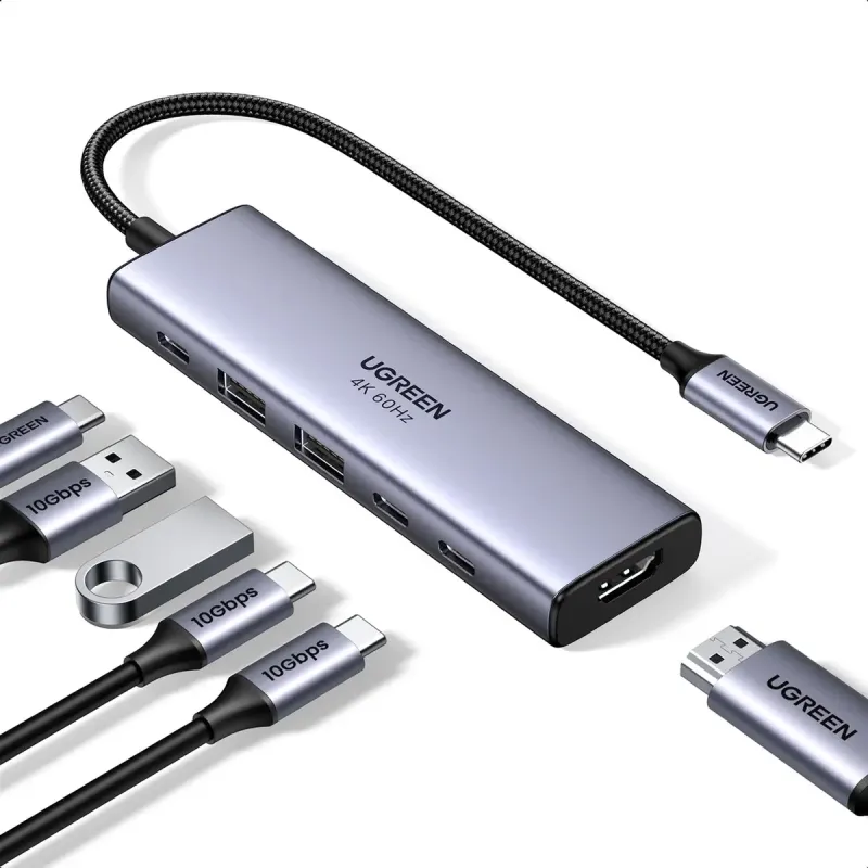 USB-хаб UGREEN CM511 6-in-1 Multifunction Adapter with 4K HDMI (35999)