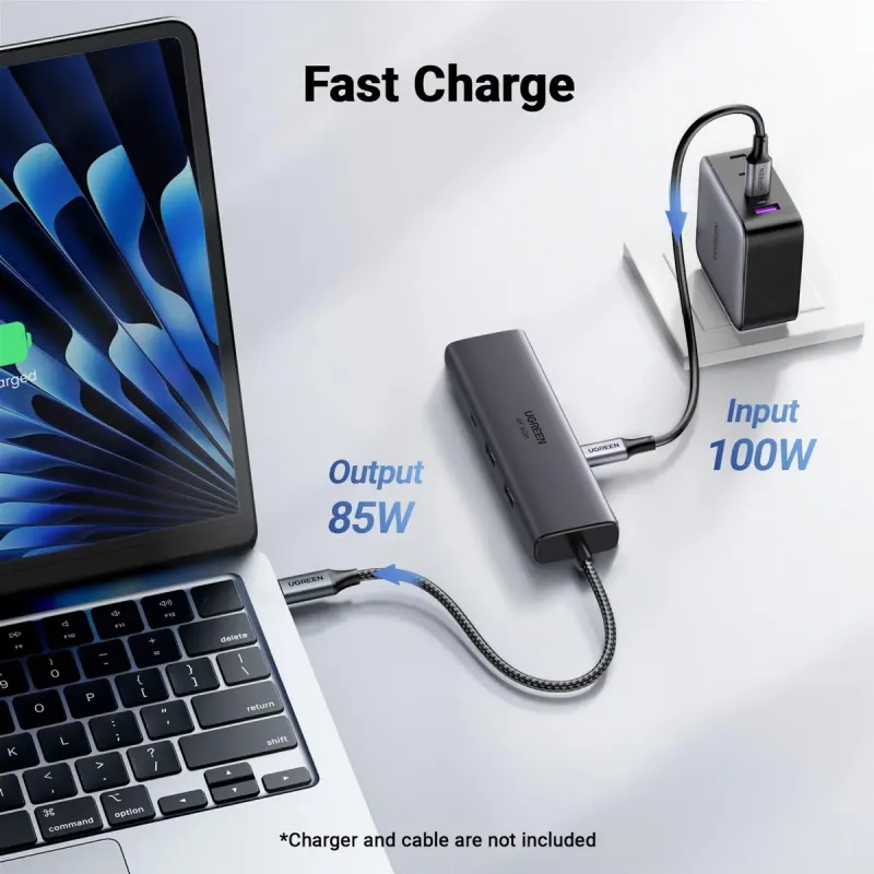 USB-хаб UGREEN CM512 6-in-1 Multifunction Adapter with 4K HDMI (45000)