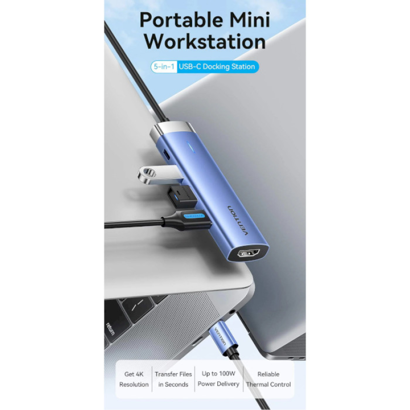 Vention 5-in-1 USB-C to HDMI/USB3.0x3/PD (TGESB)