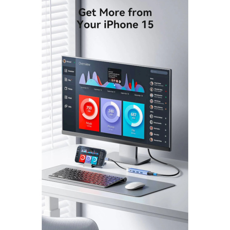 Vention 5-in-1 USB-C to HDMI/USB3.0x3/PD (TGESB)