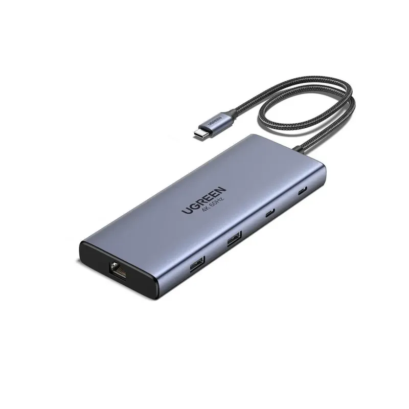 USB-хаб UGREEN CM639 Type-C 10 in 1 HDMI 8K HDR 100W (45380)
