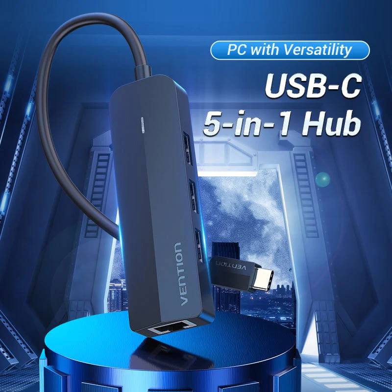 USB-хаб Vention Hub USB 3.1 Type-C 3-Port 0.15m Black (TGOBB)