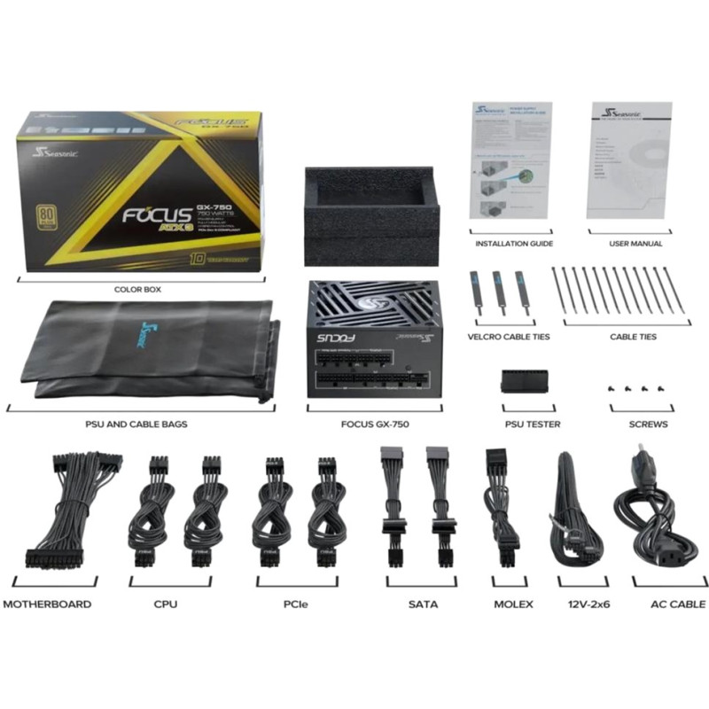 Блок питания SEASONIC FOCUS-GX-750-ATX31