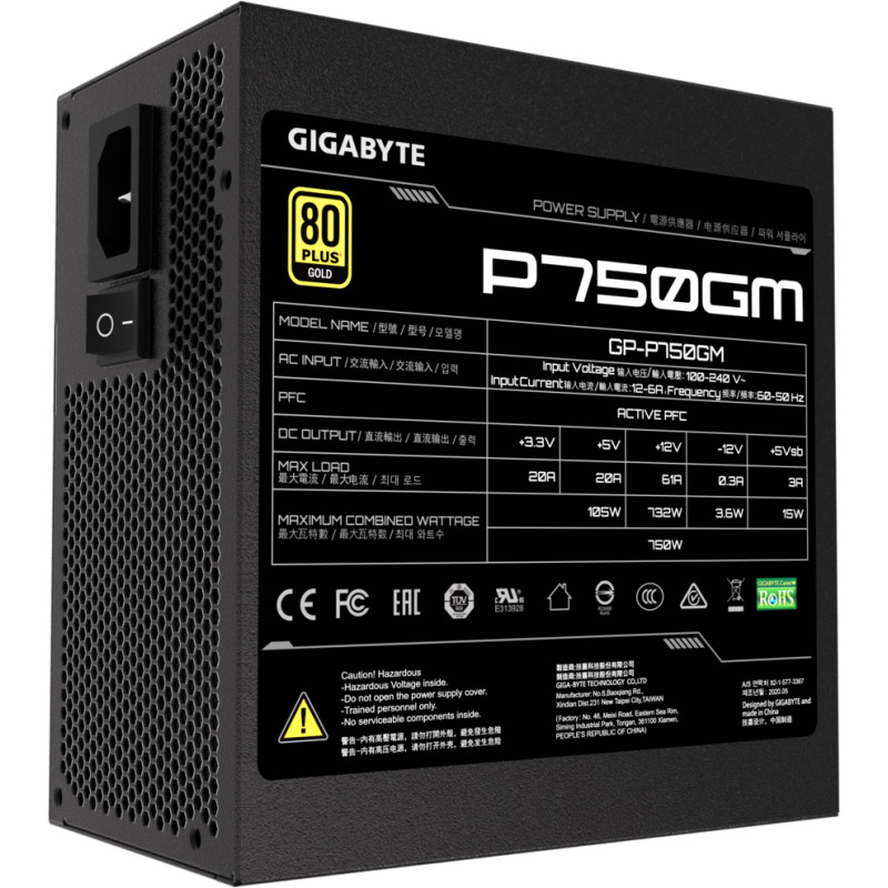 Блок питания GIGABYTE GP-P750GM