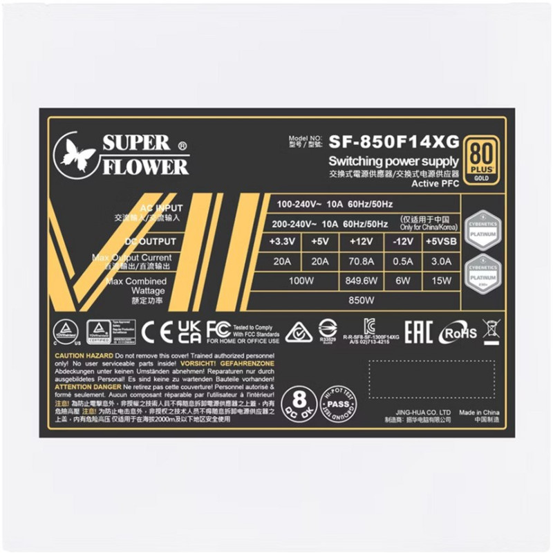Блок живлення Super Flower Leadex VII XG 850W White (SF-850F14XG WH)