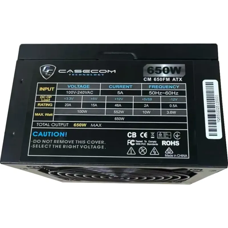Блок питания CaseCom CM 650FM ATX