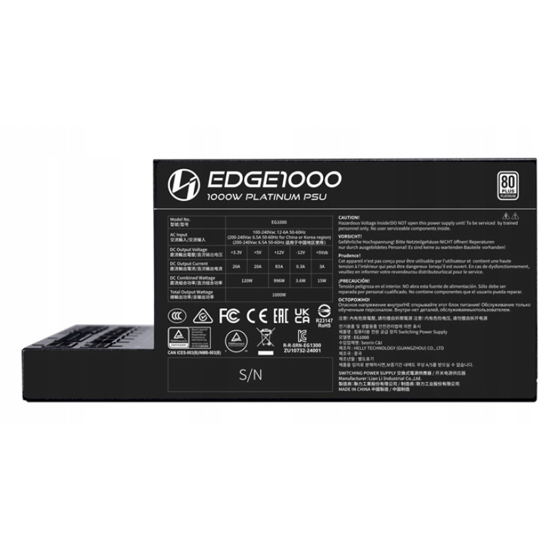 Блок живлення Lian Li EDGE1000 Black (G9P.EG1000.BE00.EU)