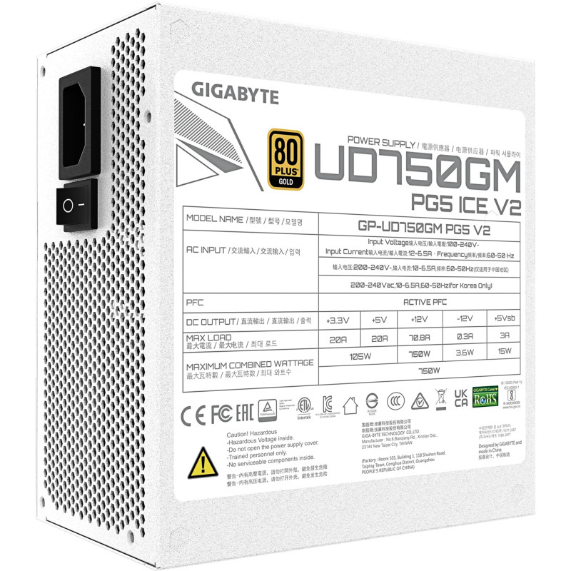 Блок питания GIGABYTE GP-UD750GM PG5 ICE