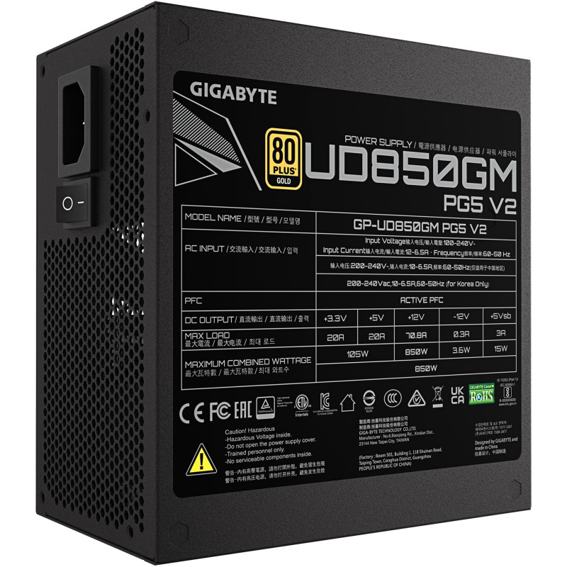 Блок питания GIGABYTE GP-UD850GM PG5 V2