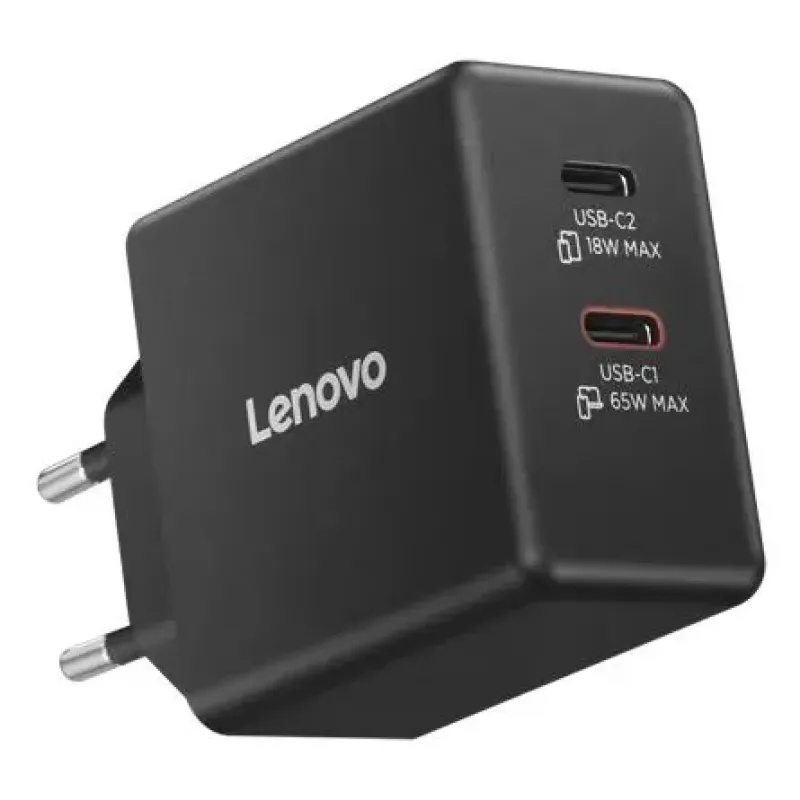 Блок питания Lenovo Dual USB-C 65W GaN Charger (40AW065BEU)