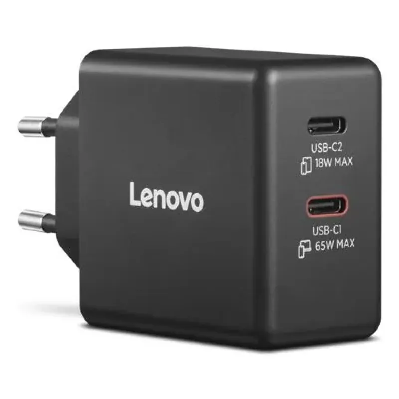 Блок питания Lenovo Dual USB-C 65W GaN Charger (40AW065BEU)