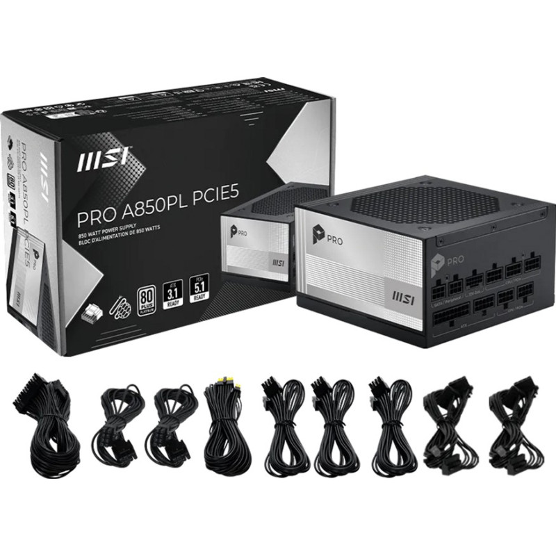 Блок живлення MSI PRO A850PL PCIE5