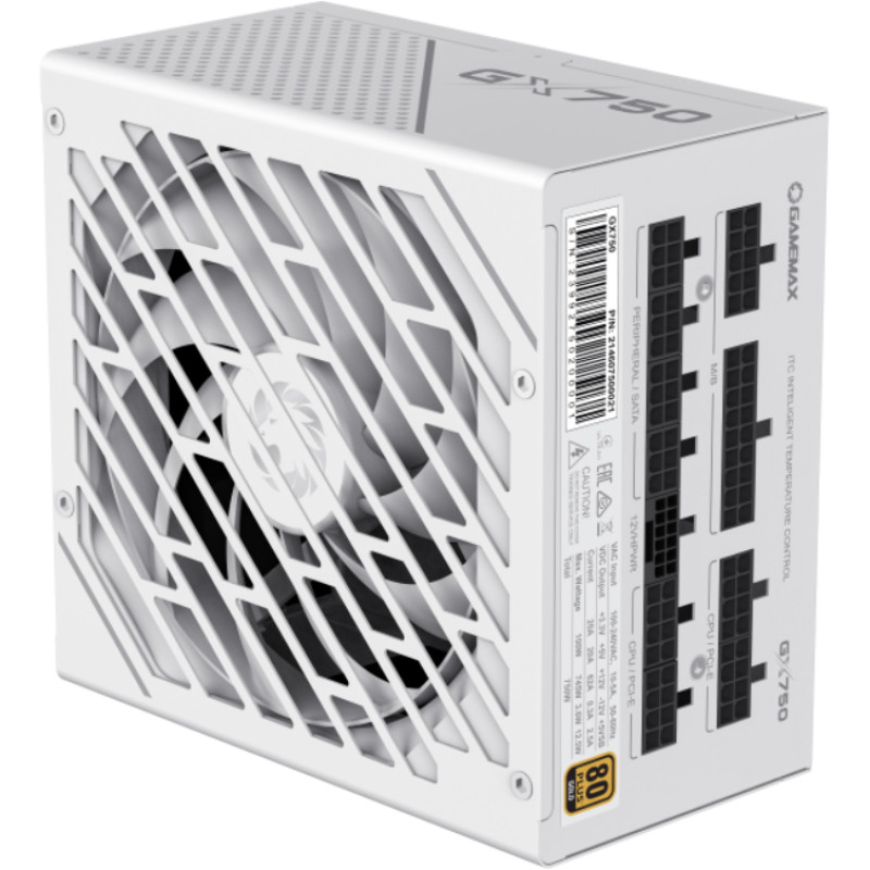 Блок живлення GAMEMAX GX-750 PRO WH (ATX3.0 PCIe5.0)