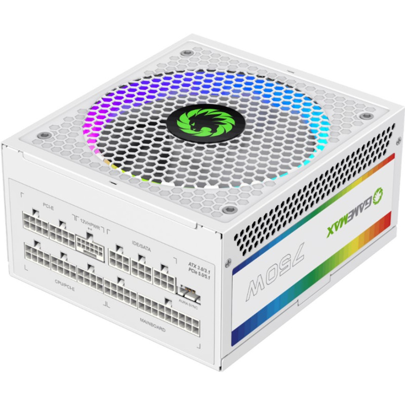 Блок живлення GAMEMAX RGB 750 PRO WH (ATX3.0/3.1 PCI)