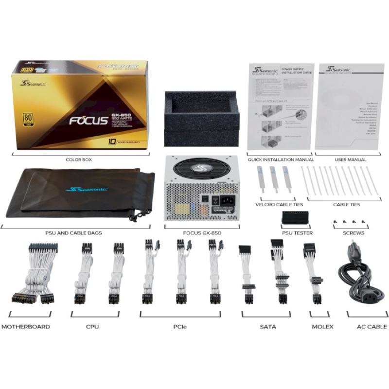 SEASONIC FOCUS-GX-850-WHITE