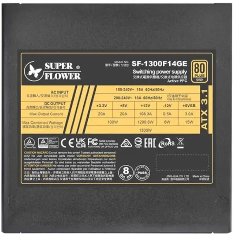 Блок живлення Super Flower Leadex III 1300W ATX 3.1 (SF-1300F14GE) Black