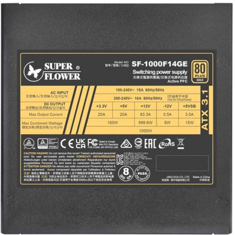 Блок живлення Super Flower ATX3.1 1000W LEADEX III GOLD (SF-1000F14GE)