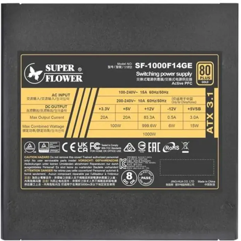 Блок живлення Super Flower ATX3.1 1000W LEADEX III GOLD (SF-1000F14GE)