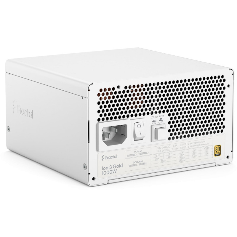 Блок питания Fractal Design Ion 3 Gold 1000W White (FD-P-IA3G-101-EU-WT)