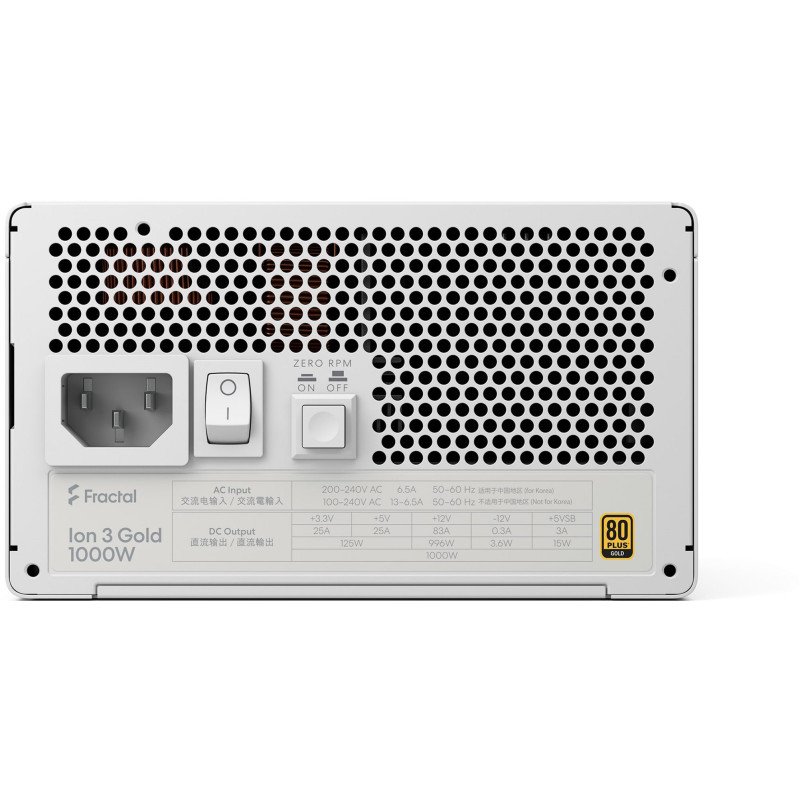 Блок питания Fractal Design Ion 3 Gold 1000W White (FD-P-IA3G-101-EU-WT)