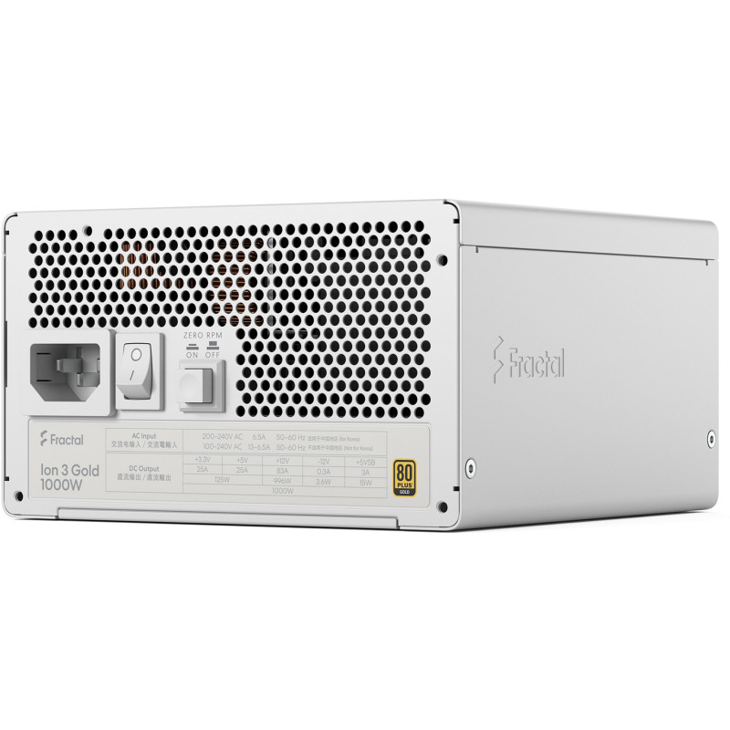 Блок питания Fractal Design Ion 3 Gold 1000W White (FD-P-IA3G-101-EU-WT)