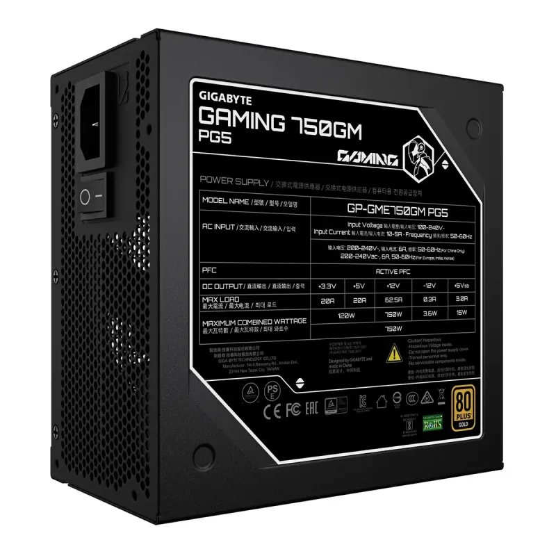 Блок питания Gigabyte Gaming 750GM PG5 750W (GP-GME750GM PG5)