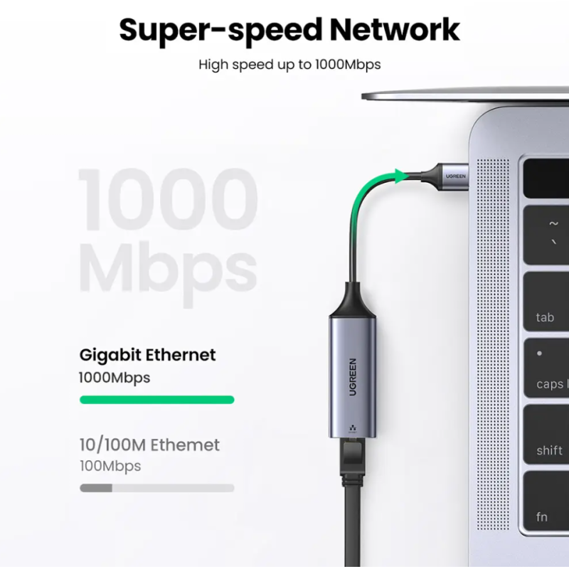 Мережевий адаптер UGREEN CM209 USB 3.0 Grey (50922)