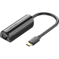 Мережевий адаптер Vention USB-C to Gigabit Ethernet Adapter Black (CFBBB)