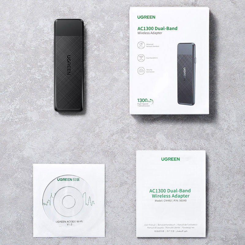Сетевой адаптер UGREEN CM492 AC1300 (50340)