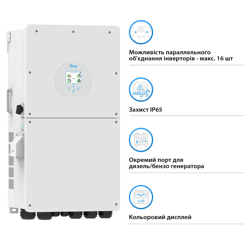 Гибридный инвертор DEYE SUN-18K-SG01LP1-EU-AM3-P