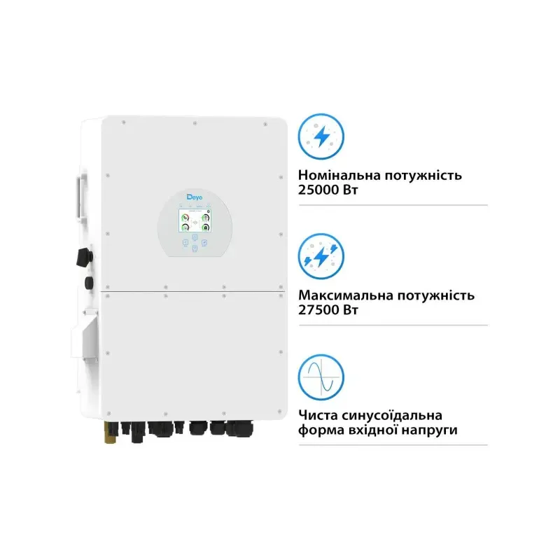 Гибридный инвертор DEYE SUN-25K-SG02HP3-EU