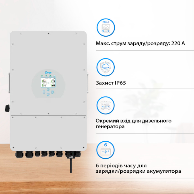 Гибридный инвертор DEYE SUN-10K-SG02LP1-EU-AM3