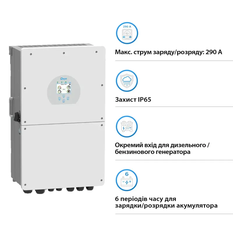 Гибридный инвертор Deye SUN-16K-SG01LP1-EU-AM3-P