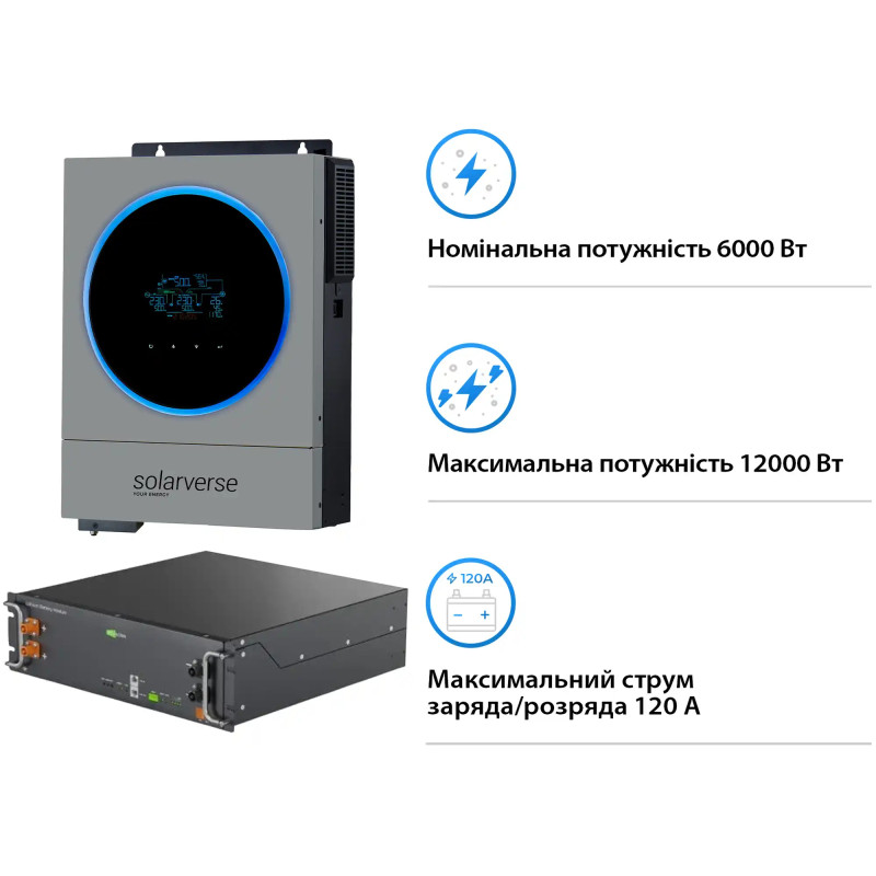 Гібридний інвертор Solarverse SV-1SV6K1-LES5.1K1