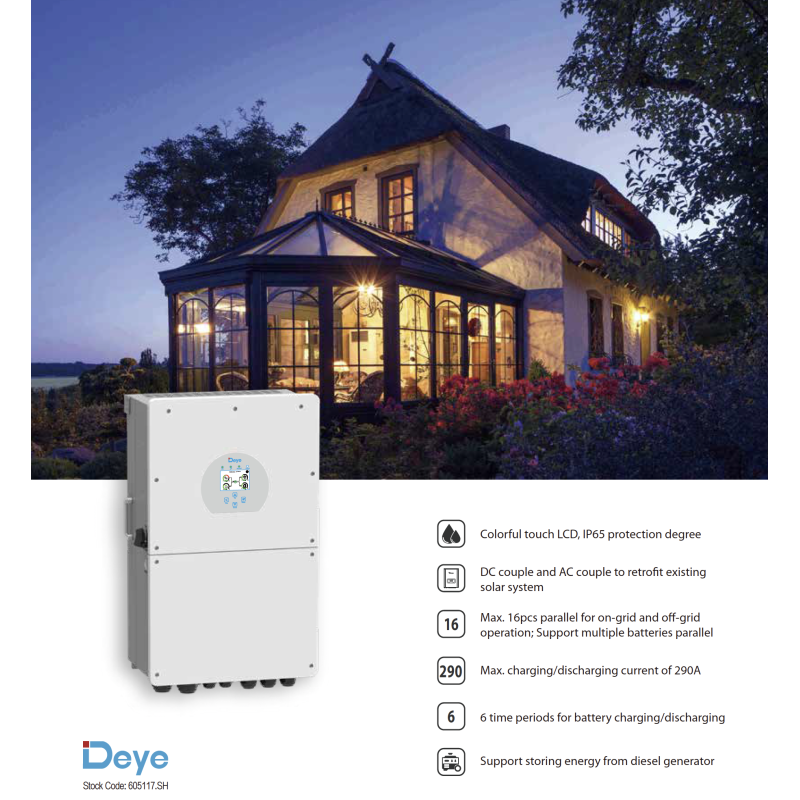 Гибридный инвертор Deye  SUN-16K-SG01LP1-EU