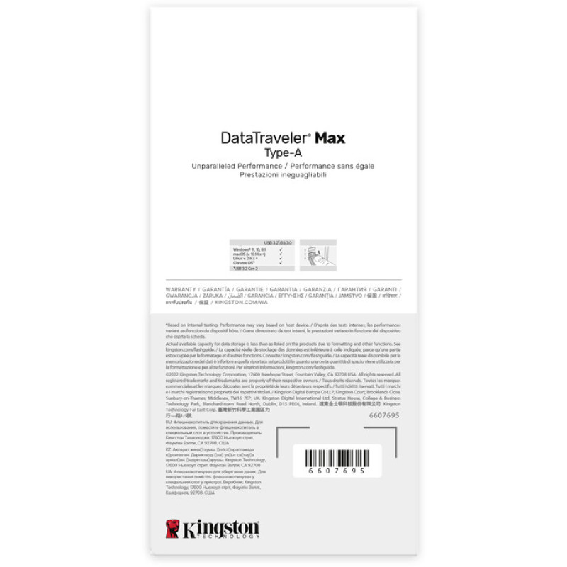 Флеш пам'ять USB Kingston 1 TB DataTraveler Max USB 3.2 Gen 2 (DTMAXA/1TB)