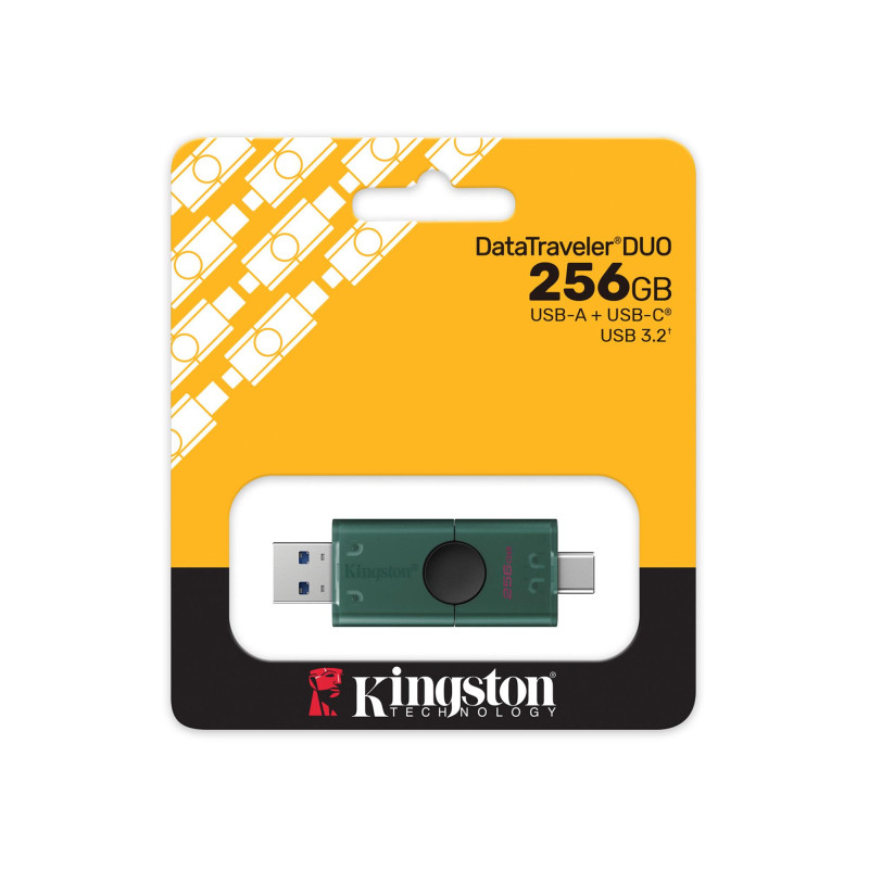 Флеш память USB Kingston 256 GB DataTraveler Duo Green (DTDEG2/256GB)