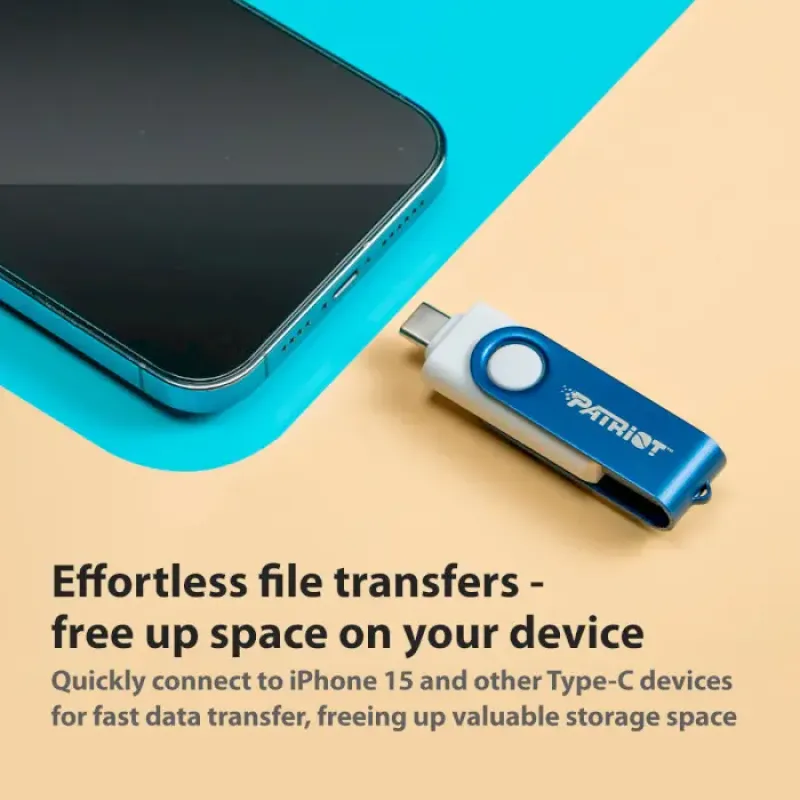 Флеш пам'ять USB PATRIOT 256 GB Xporter X550 USB 3.2 Gen 1 Type-A+C (PS256GX550AAD)