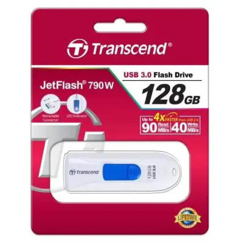 Флеш память USB Transcend 128 GB JetFlash 790 TS128GJF790W