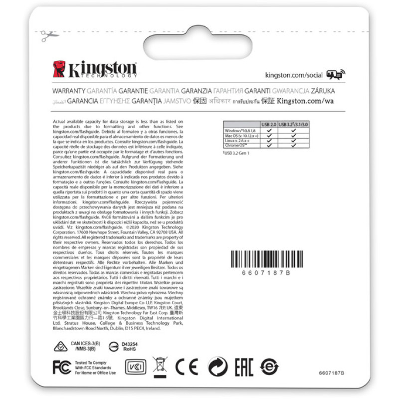 Флеш пам'ять USB Kingston 256 GB DataTraveler Micro USB 3.2 Metal (DTMC3G2/256GB)