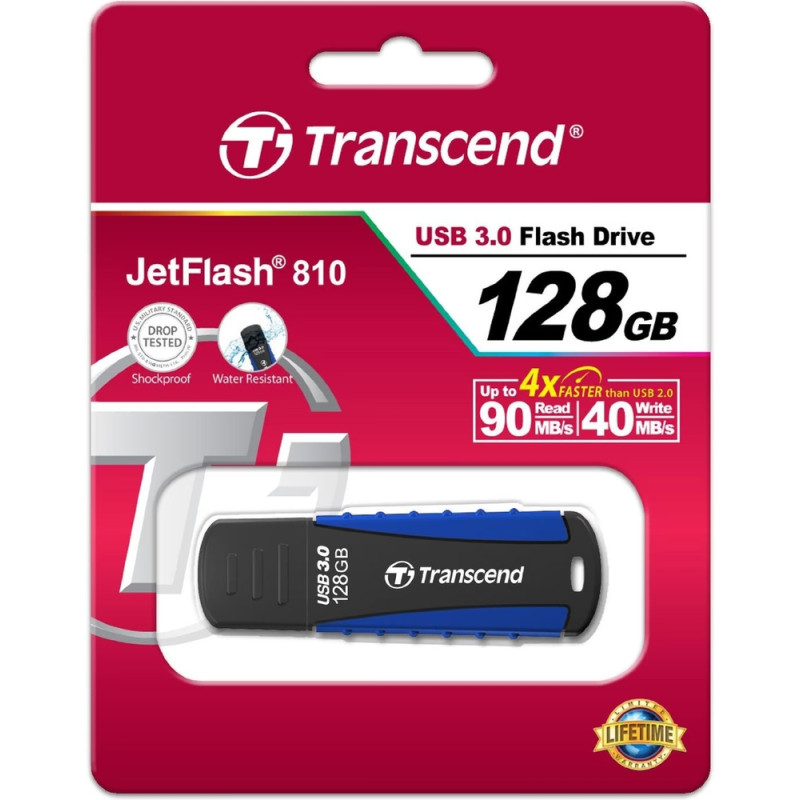 Transcend 128 GB JetFlash 810 Black/Blue (TS128GJF810)