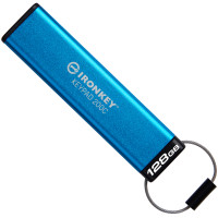 Флеш пам'ять USB Kingston 128 GB USB3.2 IronKey Keypad Blue (IKKP200C/128GB)